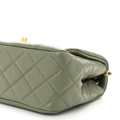 Chanel Lambskin Quilted Mini Pearl Crush Flap Green 10 of 10