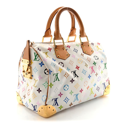Louis Vuitton Monogram Multicolor Speedy 30 White 3 of 9