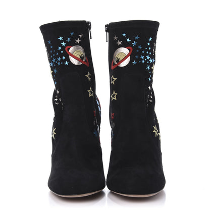Valentino Garavani Suede Stretch Astro Couture 100mm Ankle Boots 40 Black 2 of 9