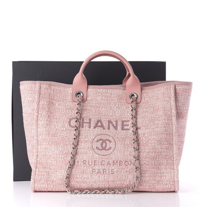 Chanel Straw Lurex Medium Deauville Tote Pink 11 of 11