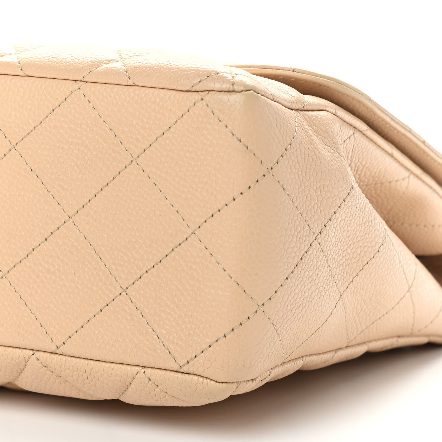 Chanel Caviar Quilted Jumbo Single Flap Beige Clair 10 of 13