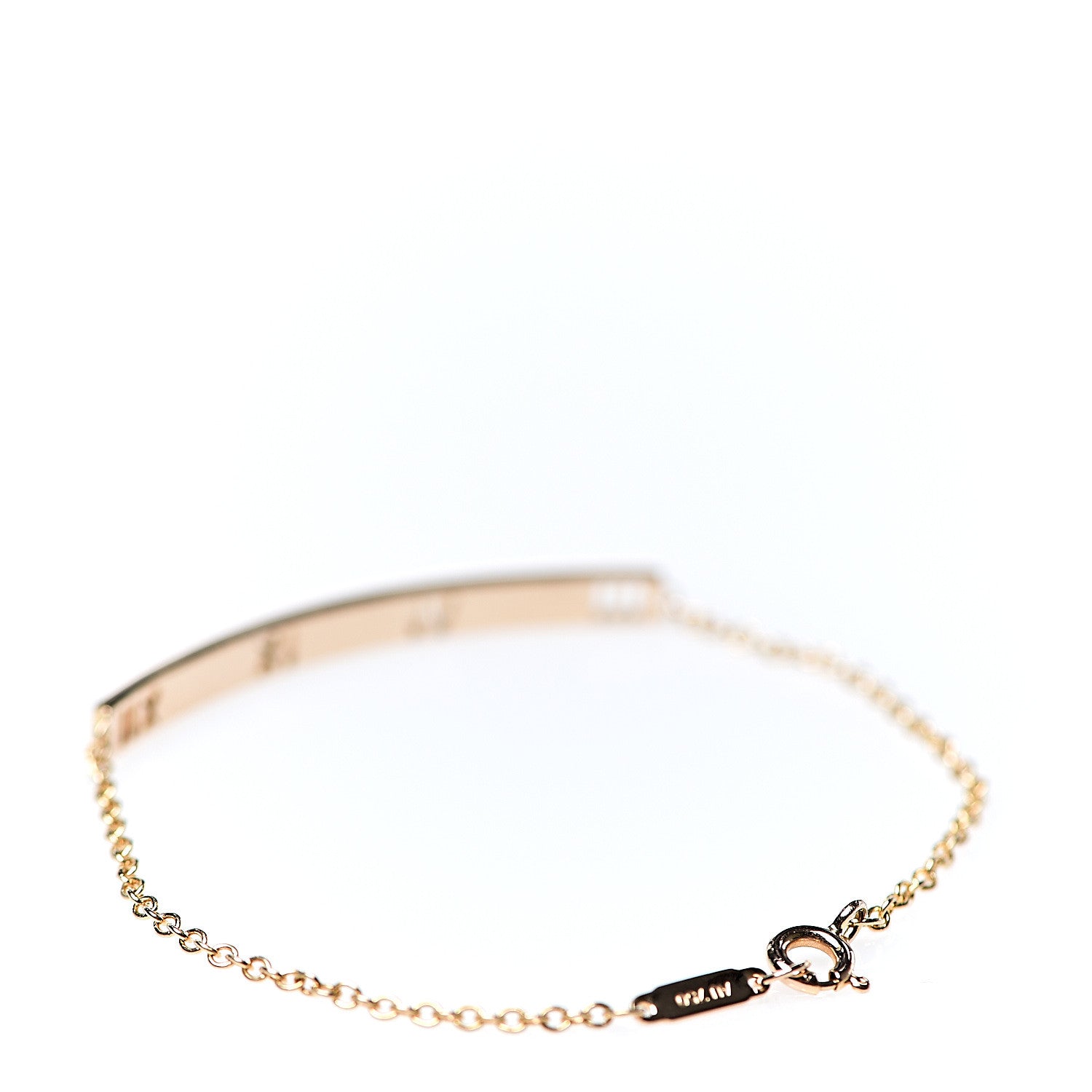 Tiffany 18K Rose Gold Diamond Atlas Bar Pierced Bracelet 2 of 5