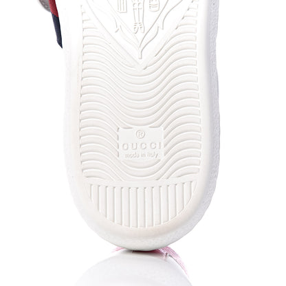 Gucci Calfskin Ayers Web Blind for Love Embroidered Mens Ace Sneakers 8 White 9 of 12