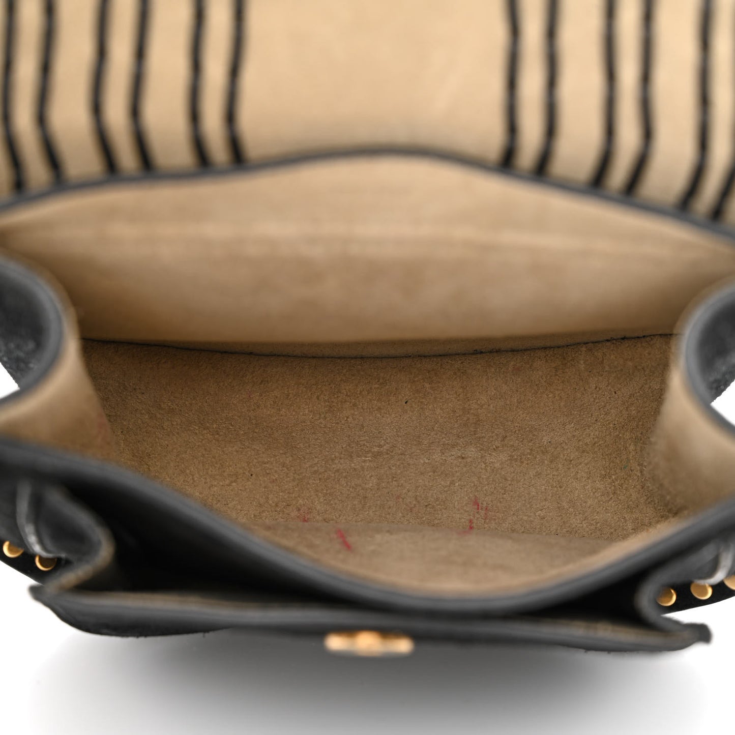 Suede Calfskin Braided Mini Hudson Shoulder Bag Black