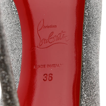 Christian Louboutin Glitter New Very Prive 120 Pumps 36 Drage Light Gold 7 of 9
