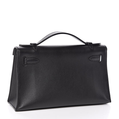 Hermes Swift Kelly Pochette Clutch Black 3 of 24