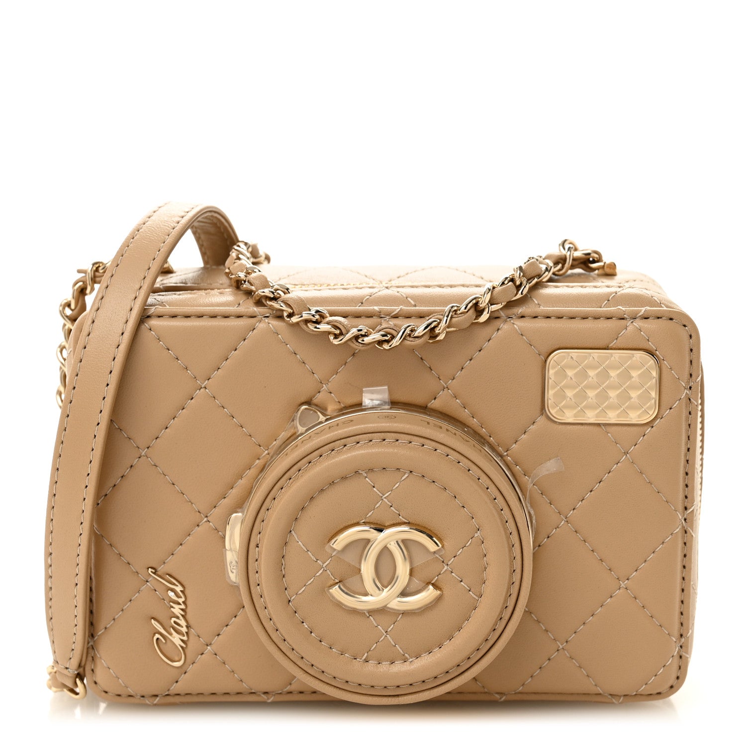 Chanel Lambskin Quilted Coco Click Bag Dark Beige 1 of 11