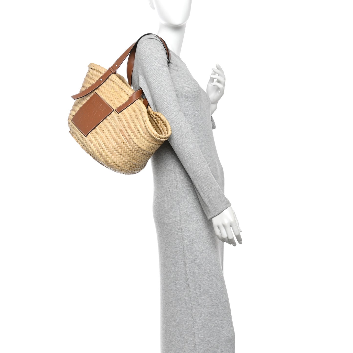 Raffia Large Basket Tote Bag Natural Tan