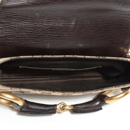 Gucci Monogram Horsebit Clutch Brown 5 of 7