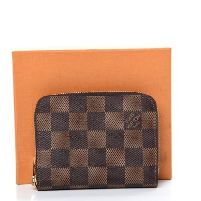Louis Vuitton Damier Ebene Zippy Coin Purse Rose Ballerine 7 of 7