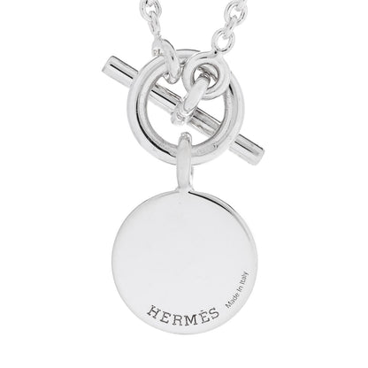 Hermes Sterling Silver Amulettes Ex-Libris Pendant Necklace 5 of 6
