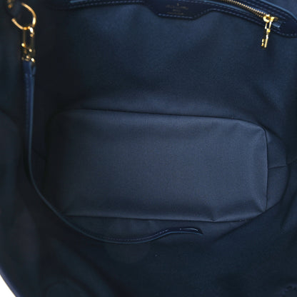 Louis Vuitton Monoglam Neverfull MM Blue 6 of 9