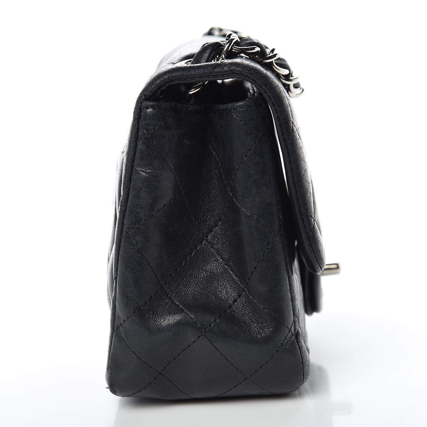 Lambskin Quilted Mini Square Flap Black