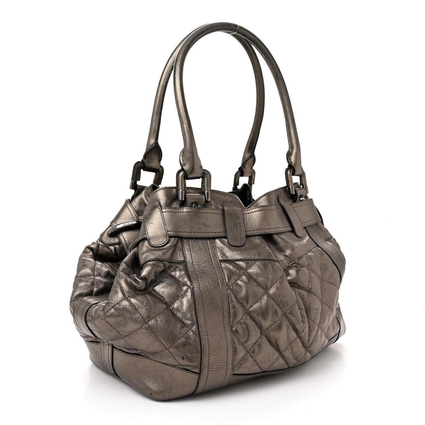 Calfskin Quilted Beaton Gunmetal