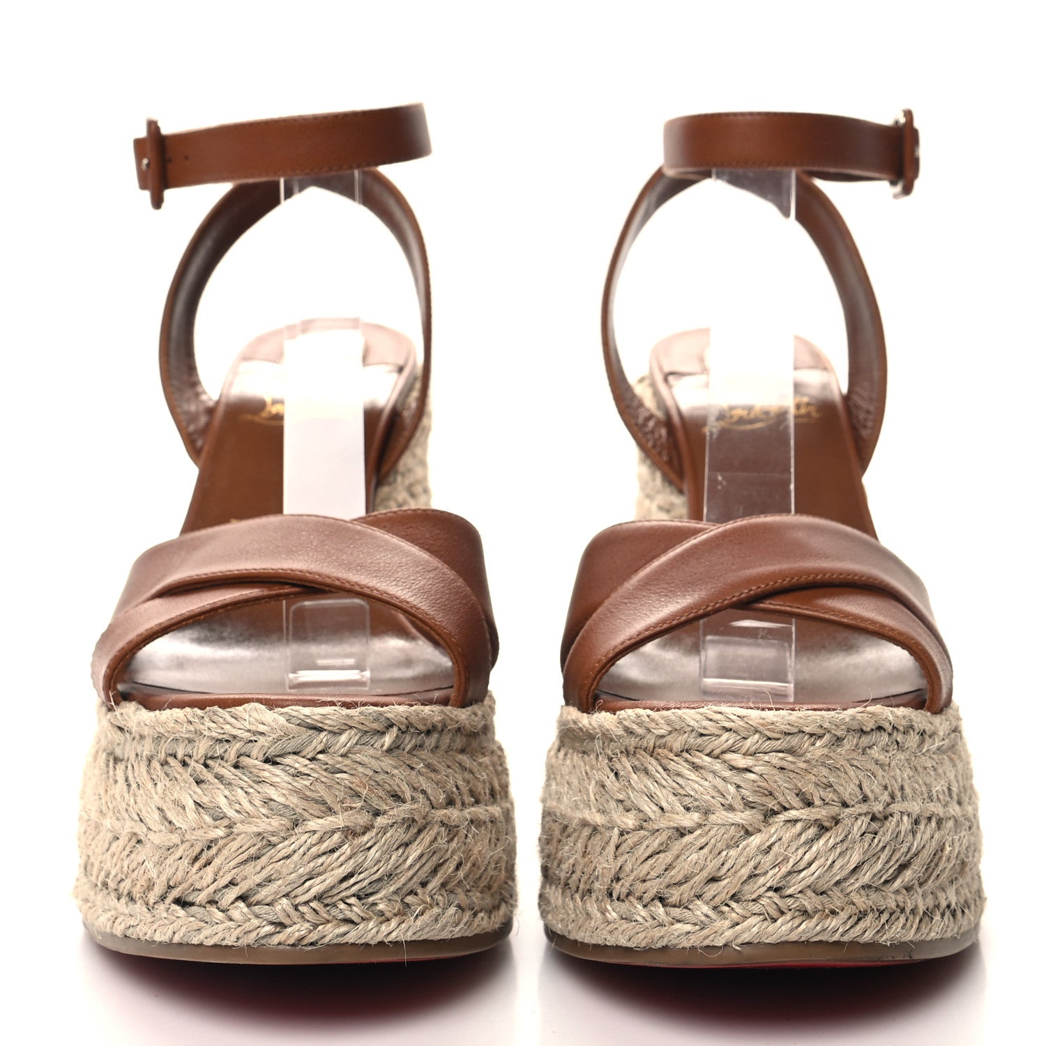 Christian Louboutin Goatskin Super Mariza 130 Espadrille Sandals 37 Black 2 of 8