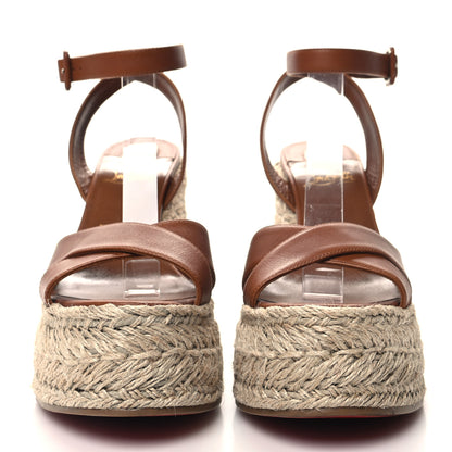 Christian Louboutin Goatskin Super Mariza 130 Espadrille Sandals 37 Black 2 of 8