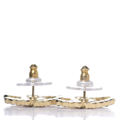 Chanel Crystal Over The Rainbow CC Earrings Gold Multicolor 2 of 3