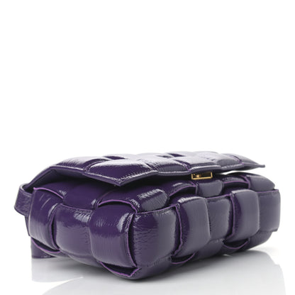 Bottega Veneta Textured Deerskin Maxi Intrecciato Padded Cassette Crossbody Bag Raisin 4 of 10