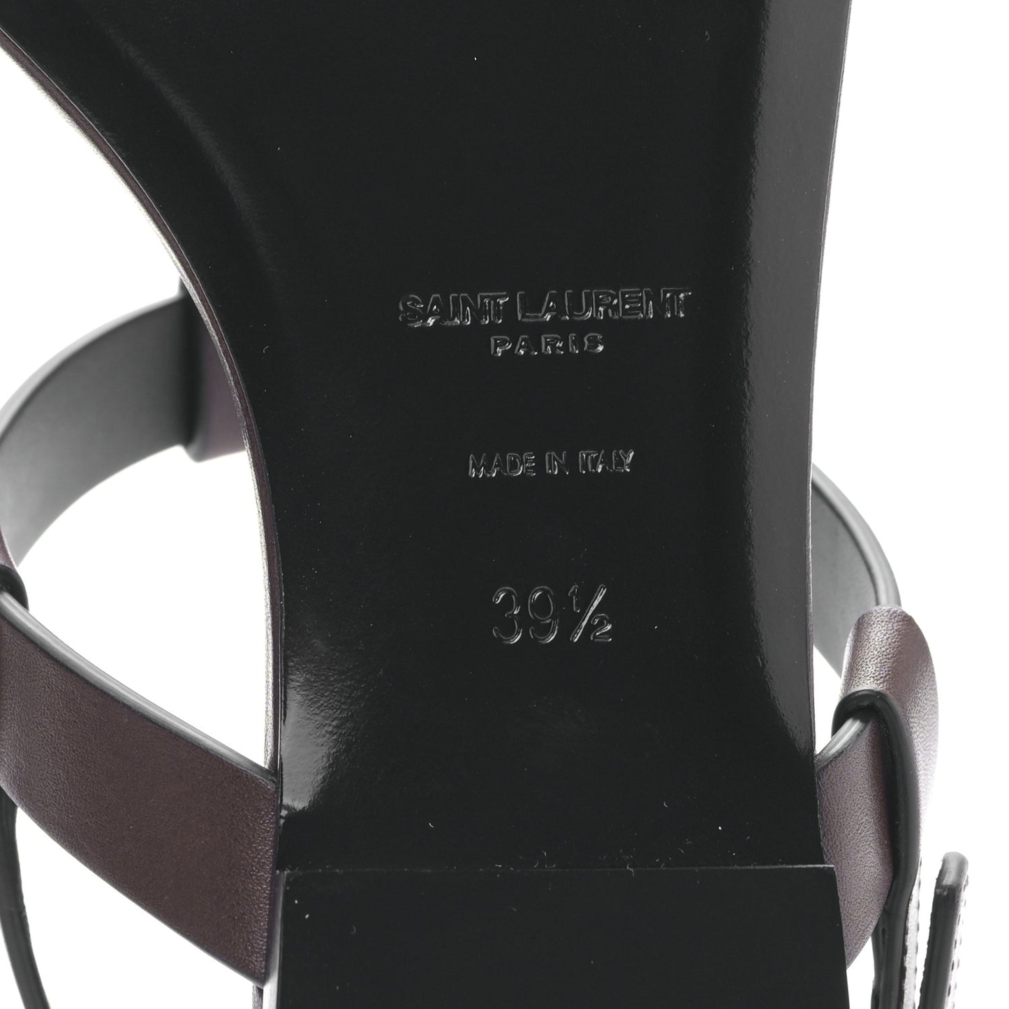 Calfskin Cassandra Monogram Sandals 39.5 Brown