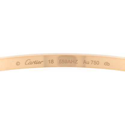 Cartier 18K Pink Gold Small LOVE Bracelet 18 3 of 7