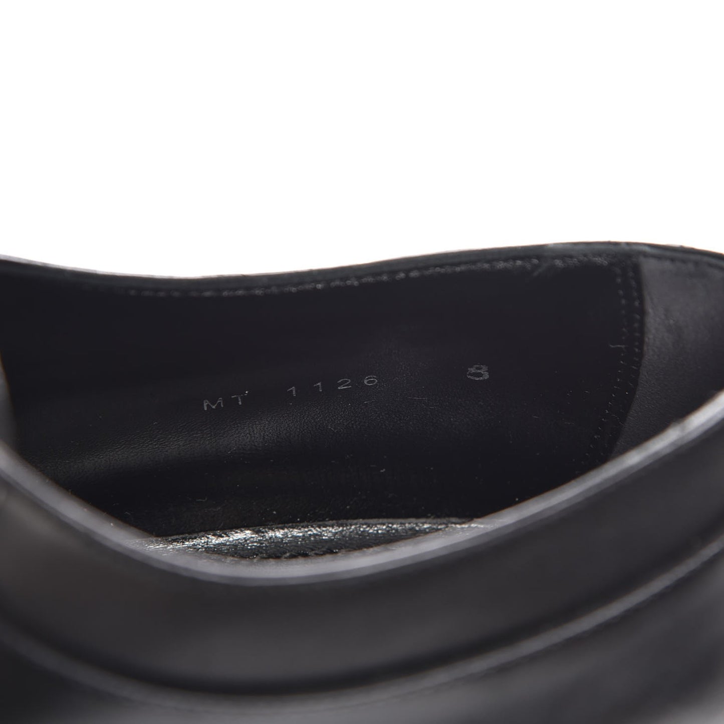 Lambskin Derby Lace Up Shoes 8 Black