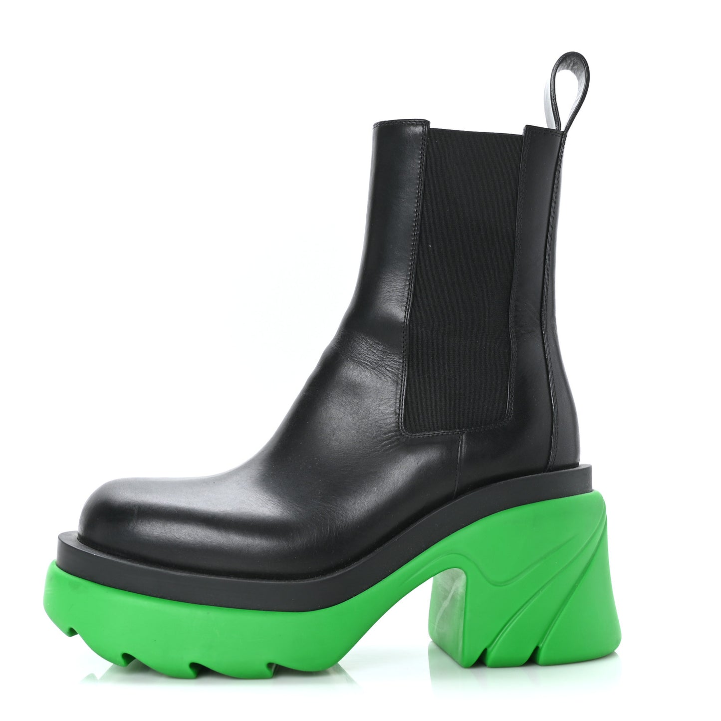 Calfskin The Flash Chelsea Boots 37.5 Black Grass