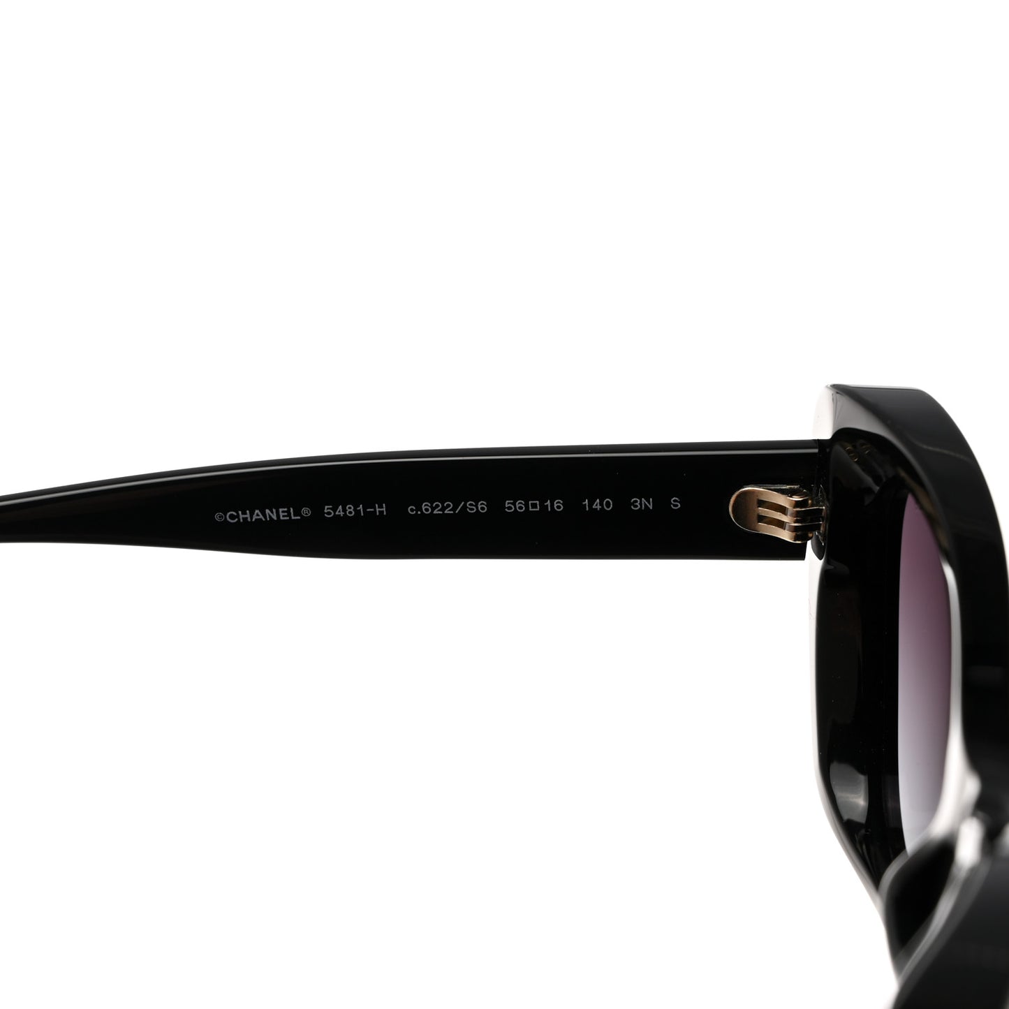 Acetate Pearl Cat Eye CC Sunglasses 5481-H Black