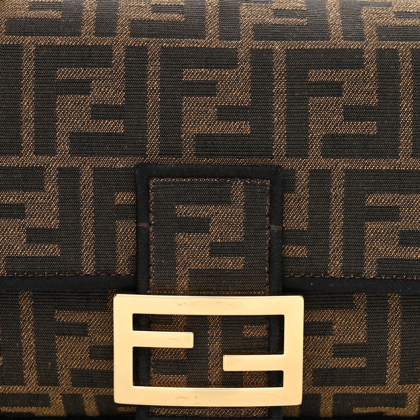 Fabric Jacquard FF 1974 Medium Baguette Tobacco Moro Black