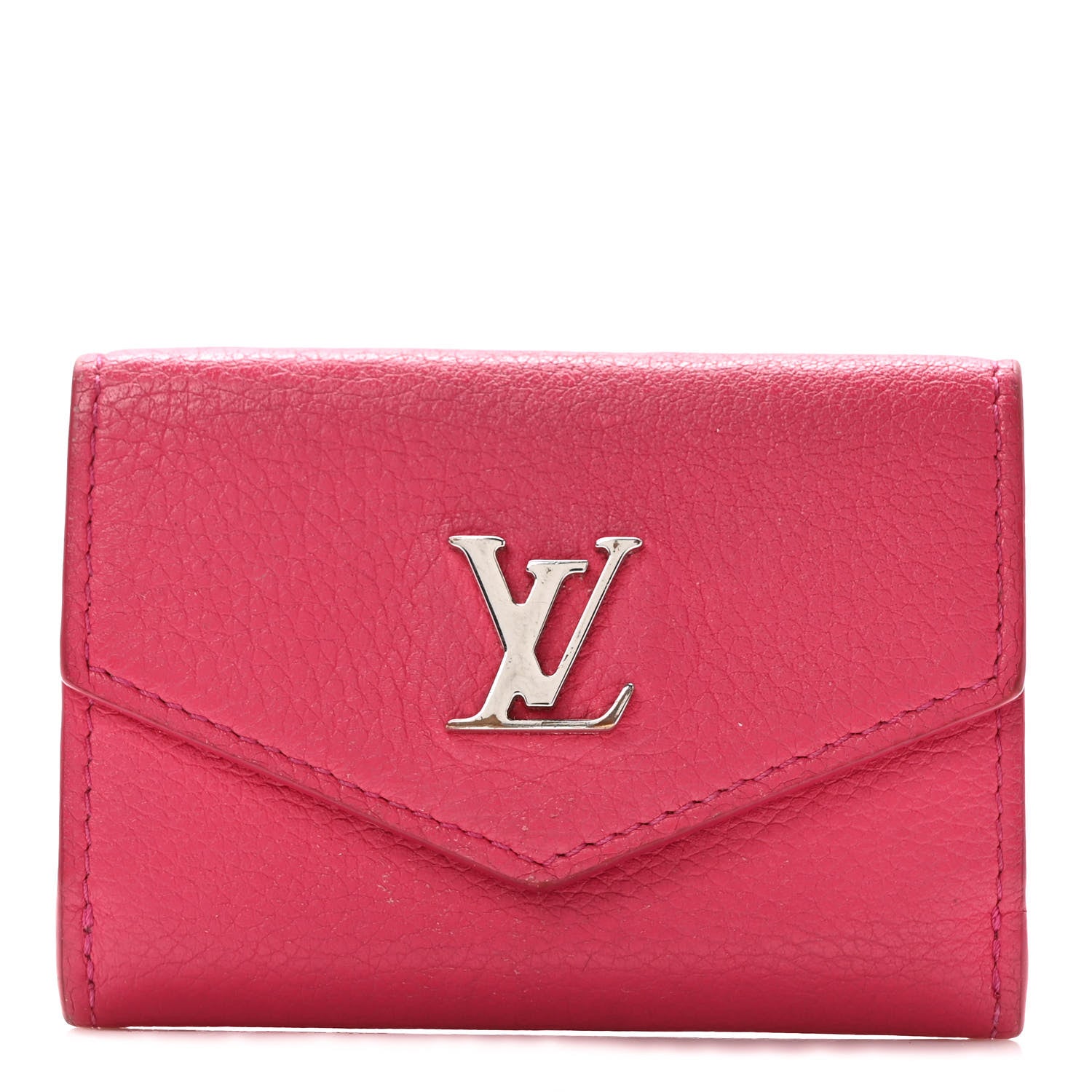 Louis Vuitton Soft Calfskin My Lockme Compact Wallet Fuchsia 1 of 7