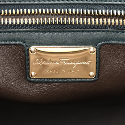 Salvatore Ferragamo Fur Calfskin Fiamma Bag Dark Green 5 of 9