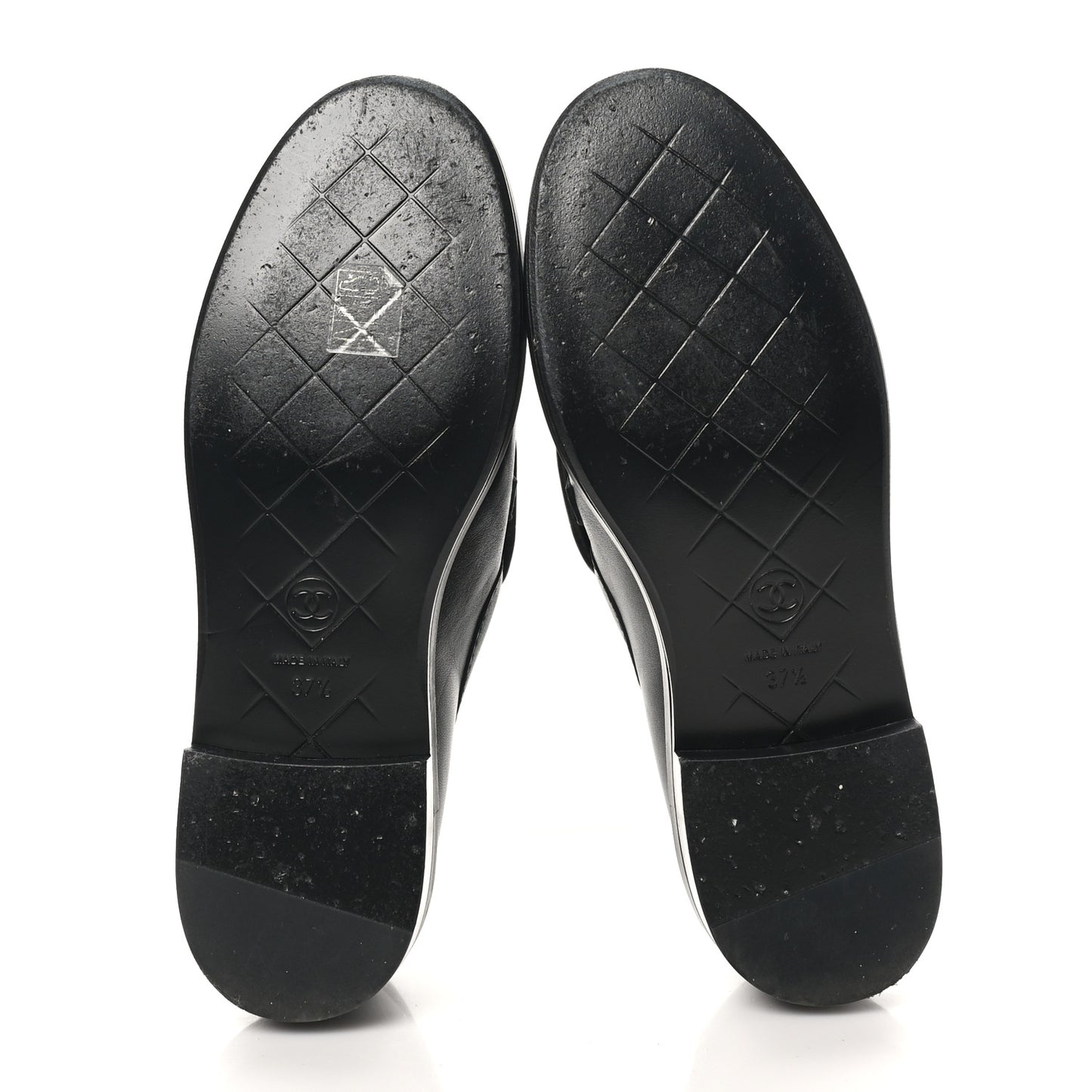 Lambskin Quilted CC Turnlock Loafers 37.5 Black