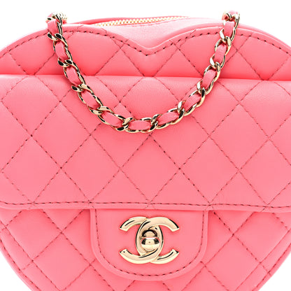Chanel Lambskin Quilted CC In Love Heart Bag Pink 8 of 9