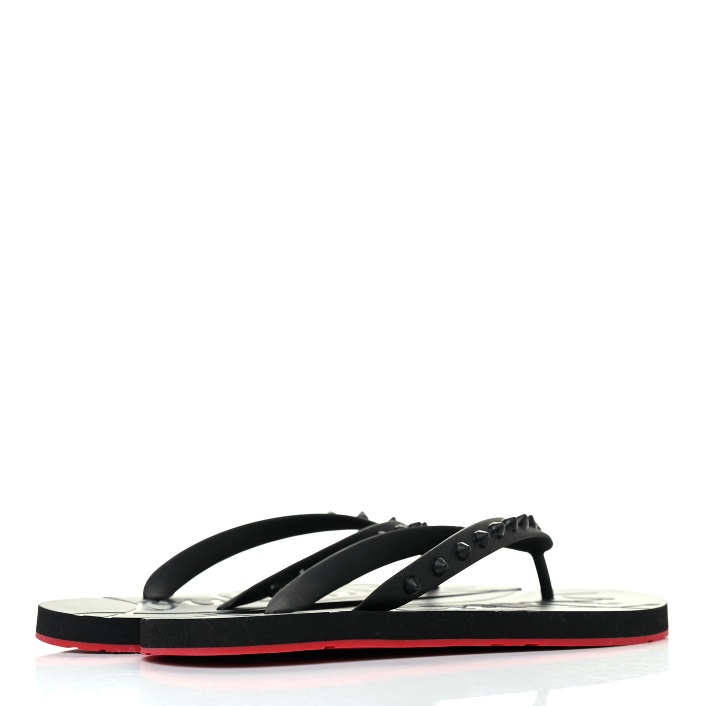 Rubber Spike Loubi Donna Flip Flop 39 Black