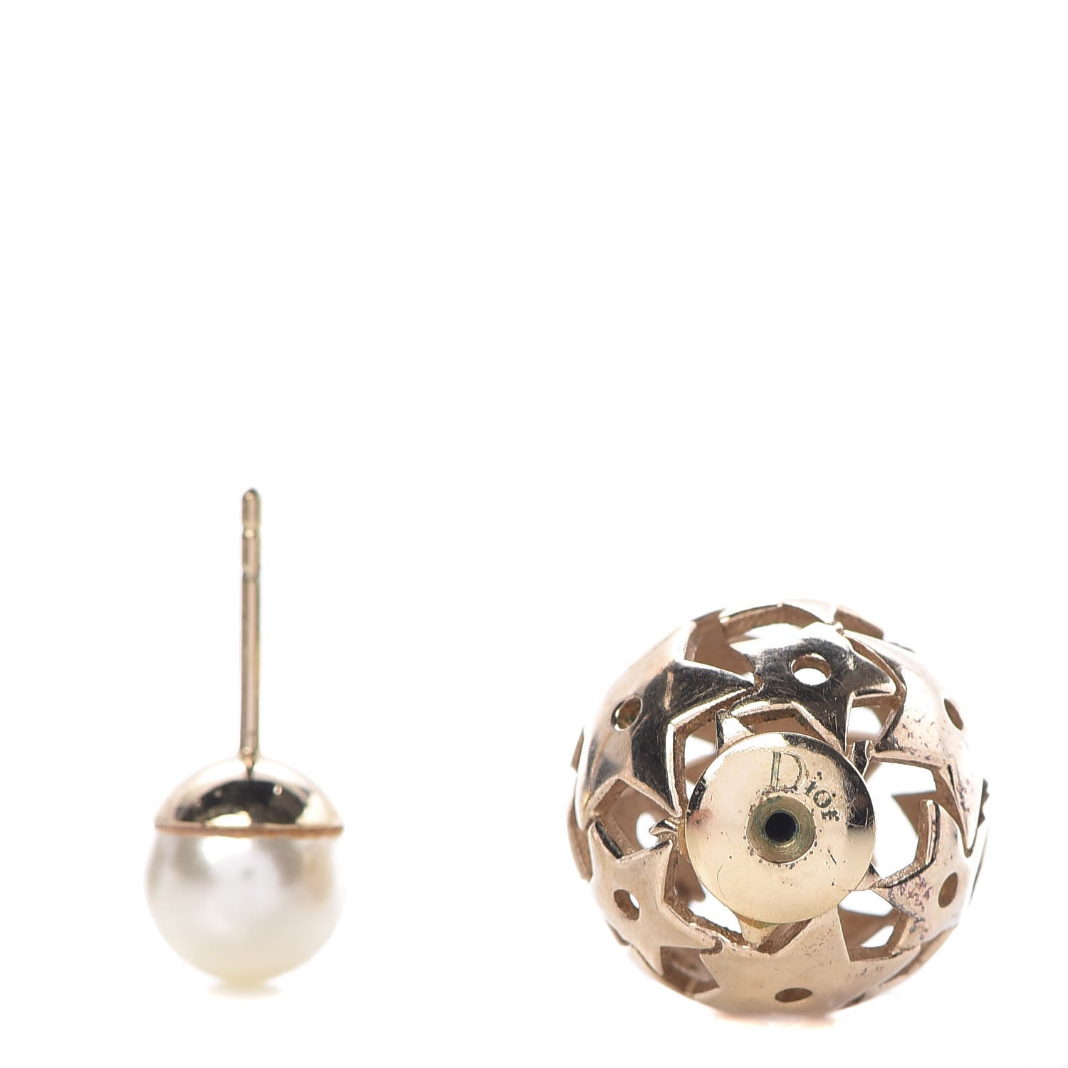 Christian Dior Pearl Star Mise En Dior Tribal Earrings Gold 3 of 3