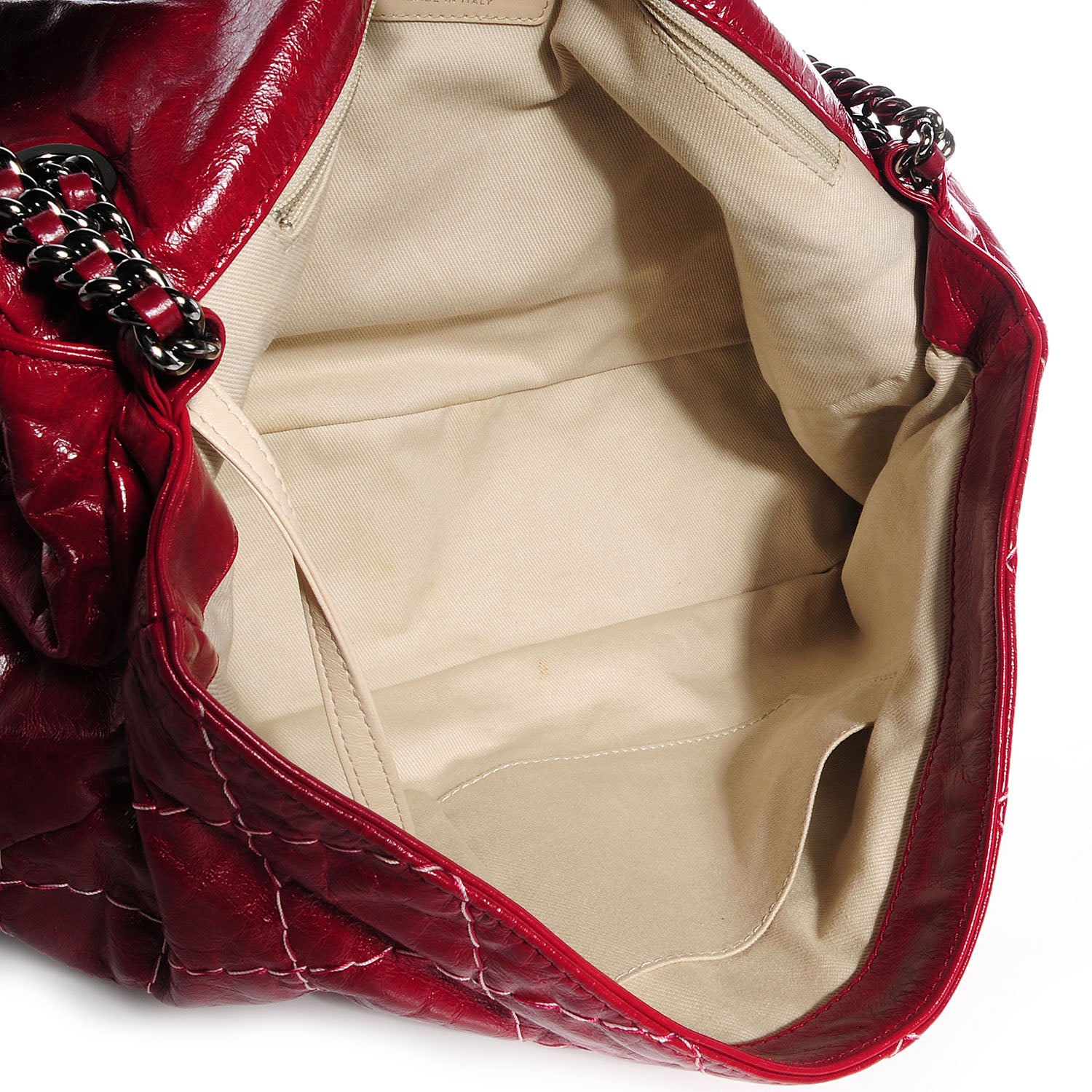 Chanel Glazed Goatskin Double Stitch Maxi Flap Red 5 of 7