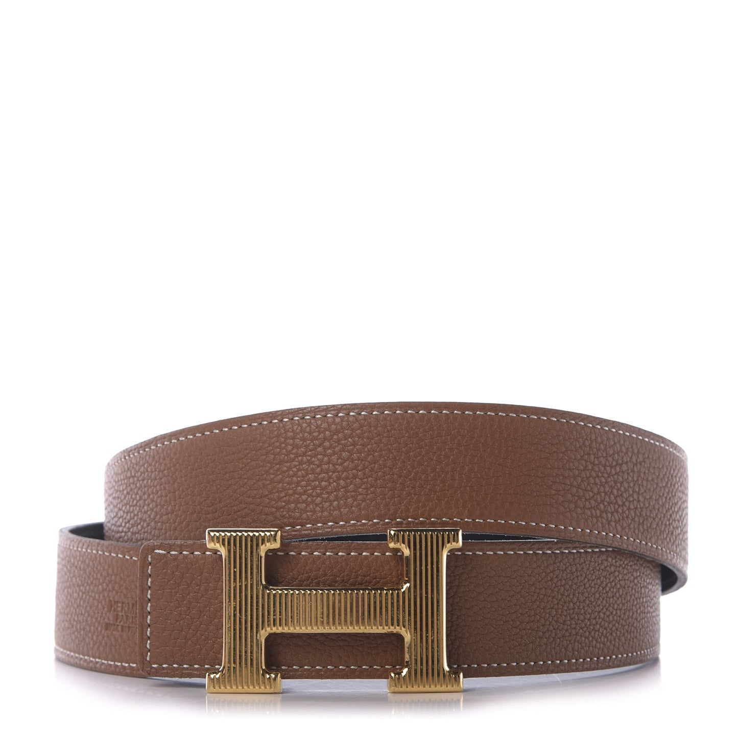 Box Togo Strie 32mm H Belt 85 Black Gold