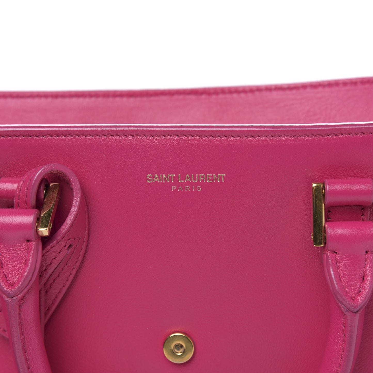 Calfskin Monogram Baby Cabas Fuchsia