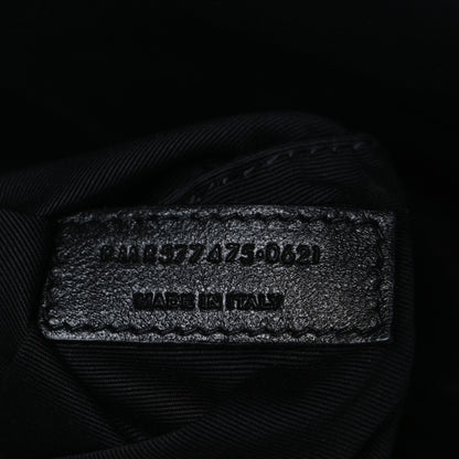Saint Laurent Lambskin Quilted Medium Loulou Puffer Monogram Chain Satchel Black 7 of 10