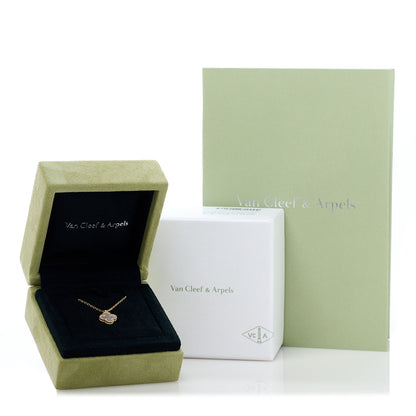 Van Cleef & Arpels 18K Yellow Gold Mother of Pearl Sweet Alhambra Pendant Necklace 5 of 5