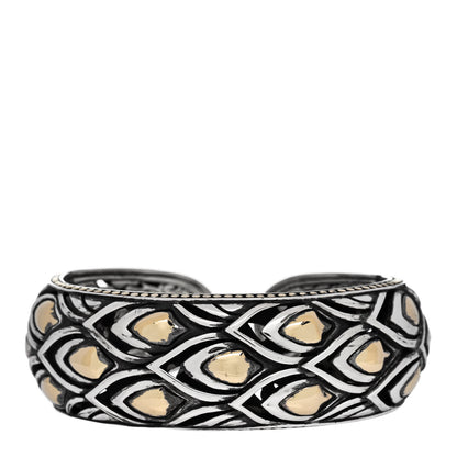 John Hardy Sterling Silver 18K Yellow Gold Legends Naga Hinge Cuff Bracelet 1 of 3
