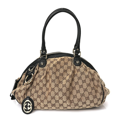 Gucci Monogram Medium Sukey Boston Bag Black 1 of 14