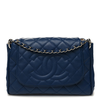Chanel Caviar Quilted Timeless Accordion Flap Navy 1 of 12