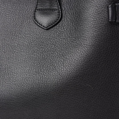 Burberry Grainy Calfskin House Check Large Banner Tote Black 8 of 12