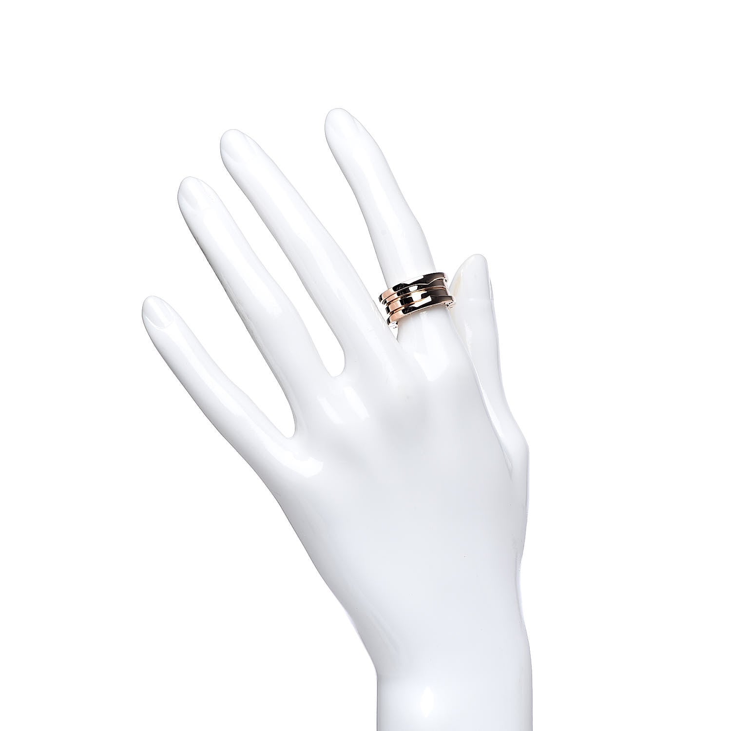 Bulgari 18K Rose Gold B.Zero1 Three-Band Ring 49 4.75 2 of 5