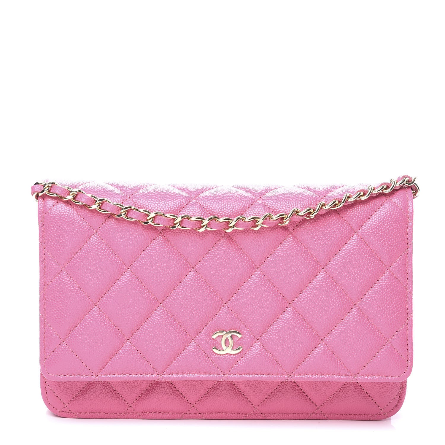 Chanel Caviar Quilted Wallet on Chain WOC Pink 1 of 11