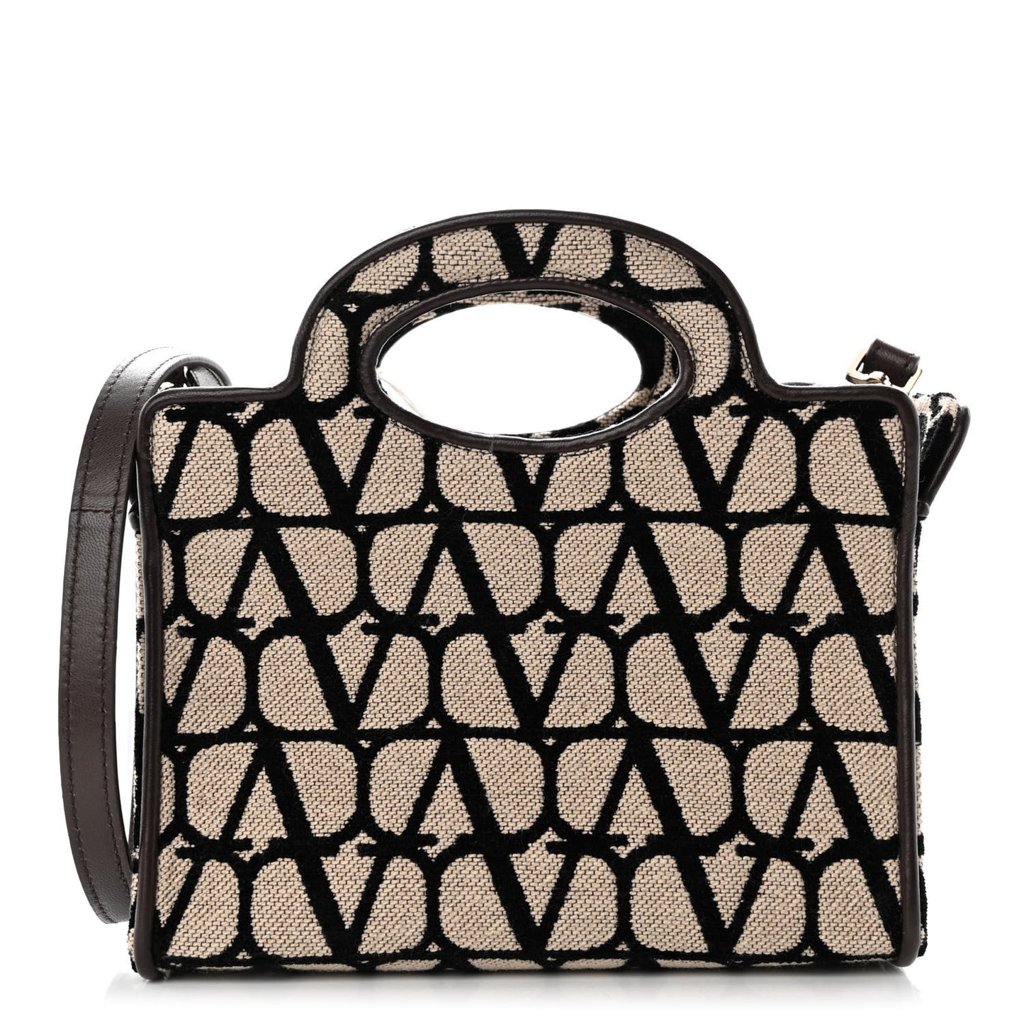 Toile Iconographe Goatskin Mini Le Troisieme Shopping Bag Naturale Black Fondant