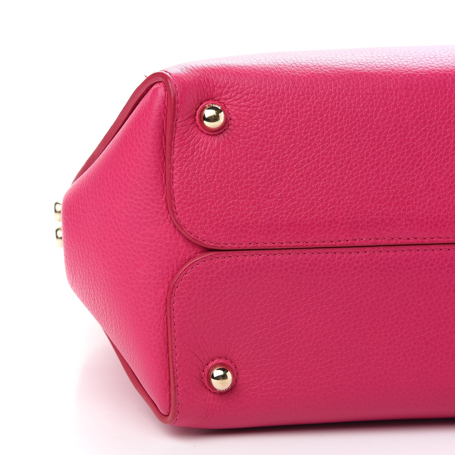 Grained Calfskin Bar Tote Coquelicot