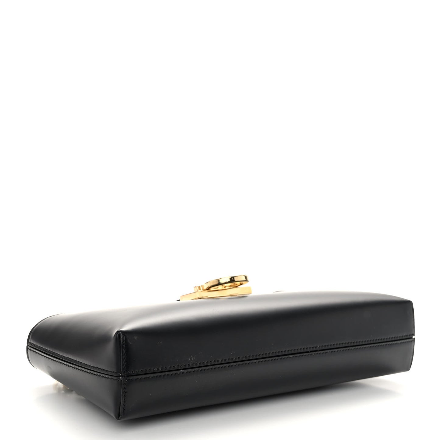 Calfskin Trifolio Shoulder Bag Black