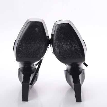 Saint Laurent Patent Debbie 105 Platform Sandals 37.5 Black 5 of 11