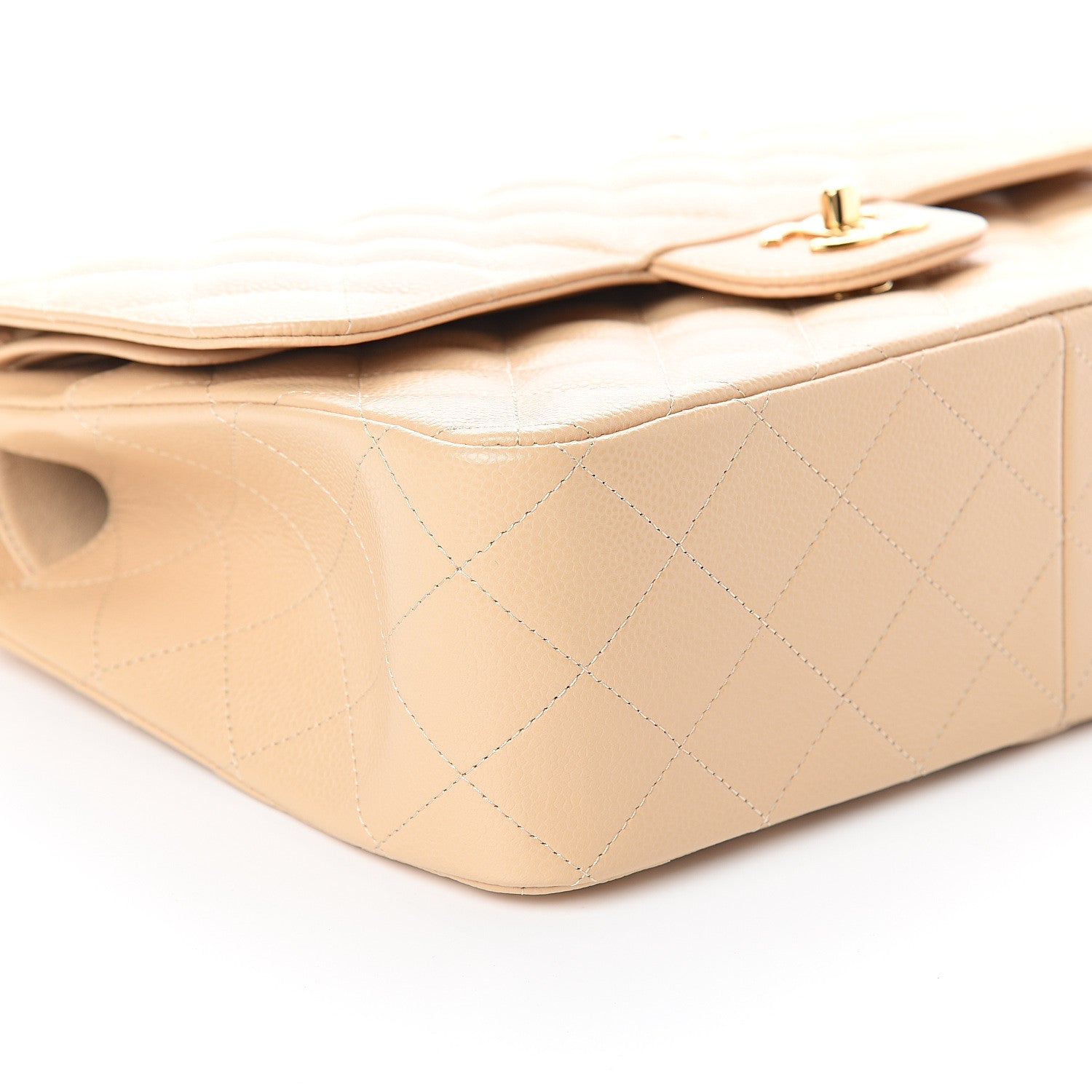 Chanel Caviar Quilted Jumbo Double Flap Beige Clair 8 of 9